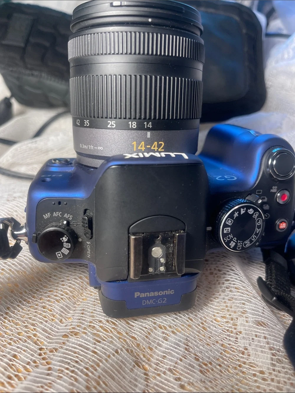 Lumix G2 Mirrorless Digital Camera in Blue with 14-42mm Lens